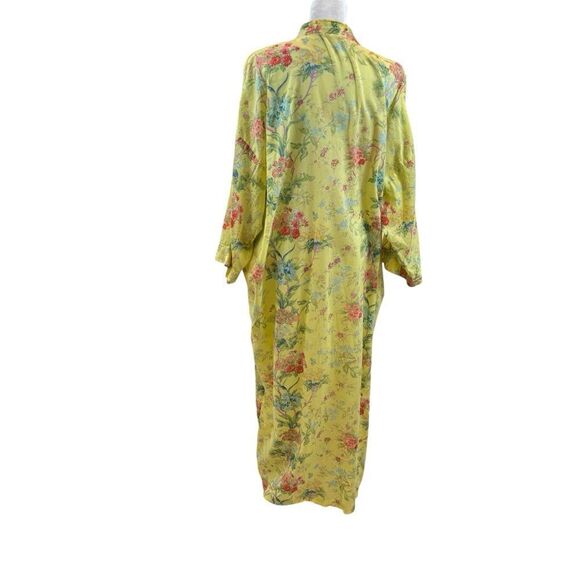 Handprint Brand Yellow Floral Print Open Front‎ Kimono One Size - Picture 4 of 8